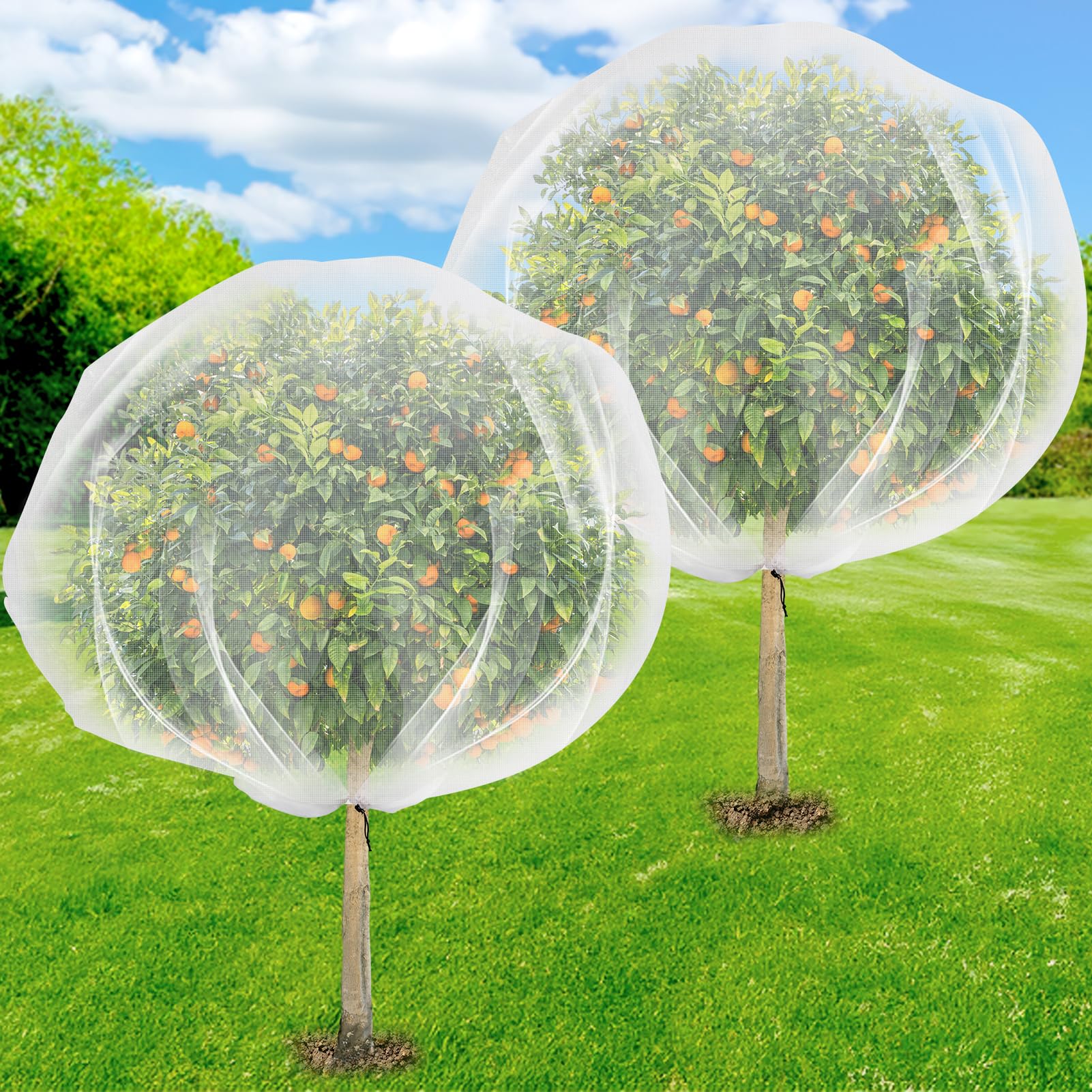 ZYP fruit tree netting 7x6ft provides breathable protection for backyard orchards.