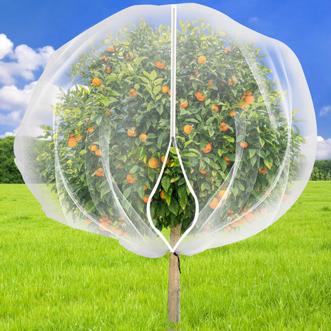 ZYP large fruit tree netting with zipper protects trees while maintaining airflow