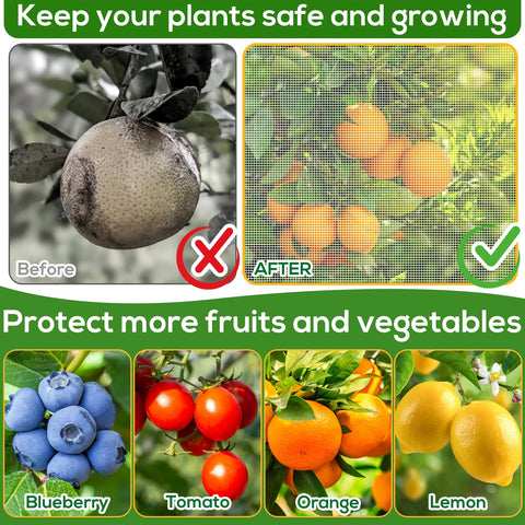 ZYP transparent plant barrier netting keeps fruit trees visible while shielding crops