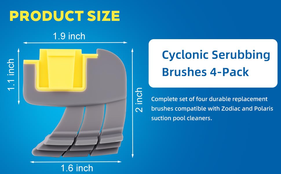 ZYROA four-piece set restores cleaning performance across pool surfaces.