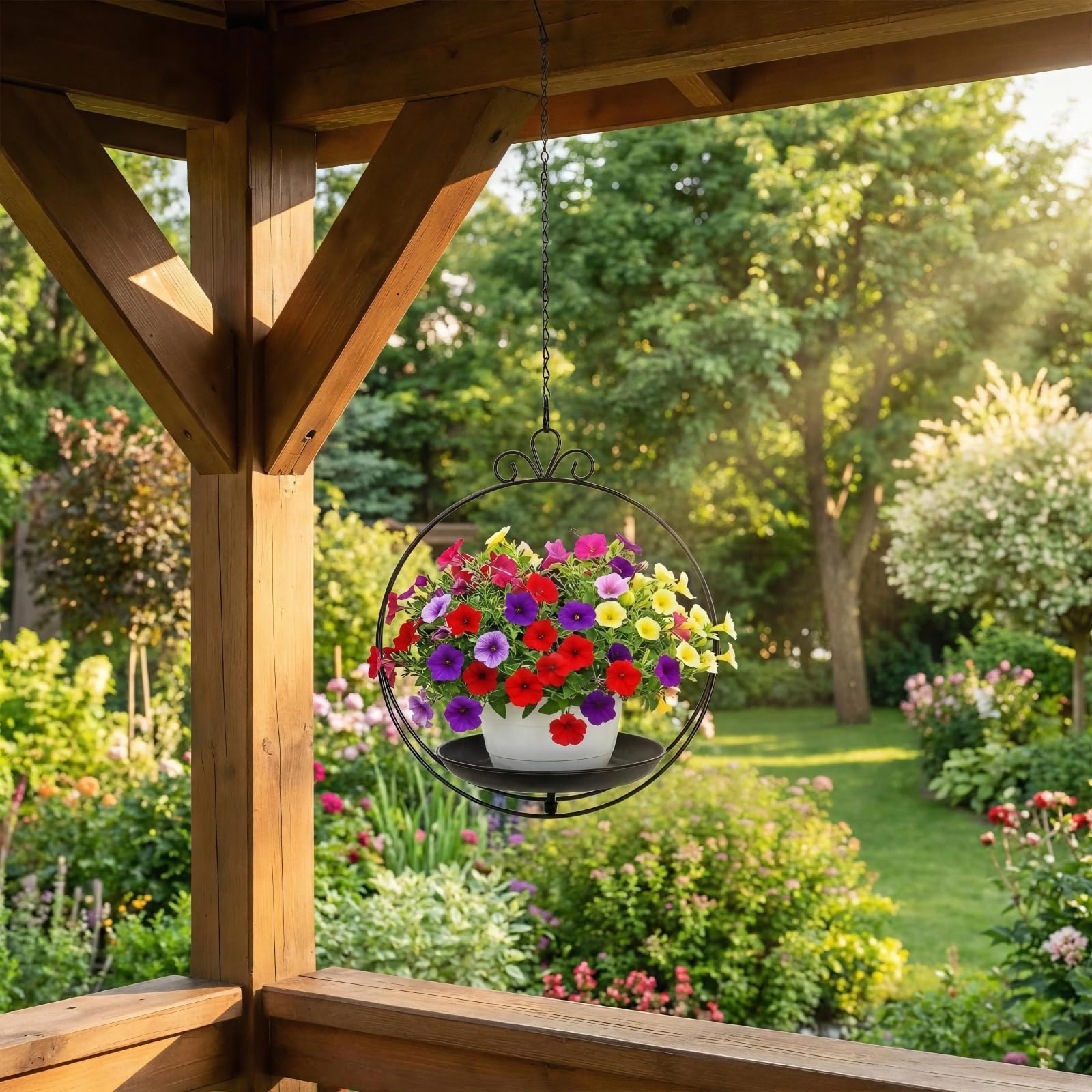 ZYUXUAN 25 lb capacity tray supports a range of plants.