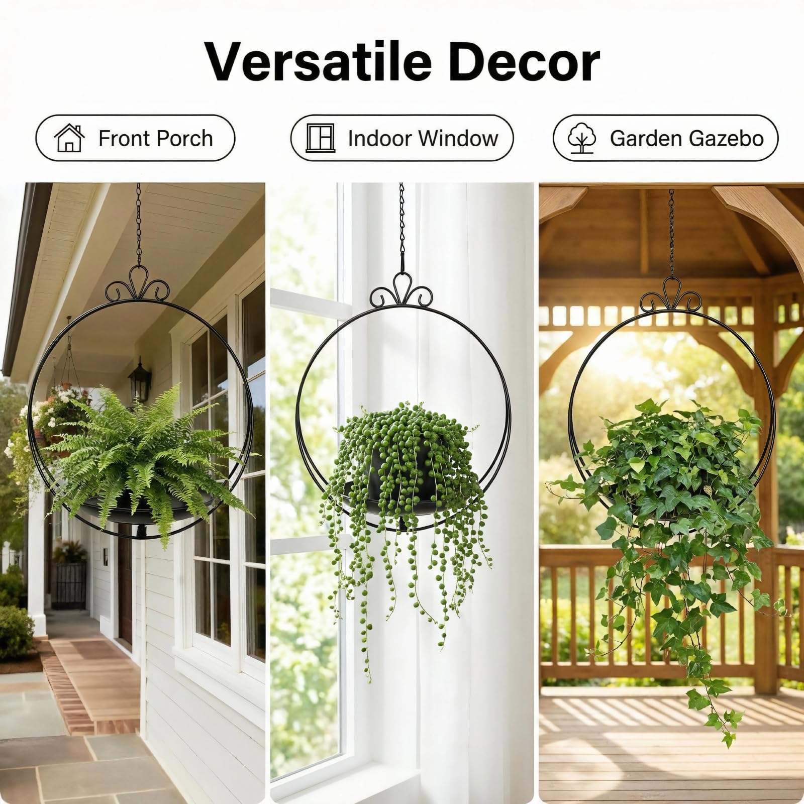ZYUXUAN rust-proof chains and trays ensure durable outdoor and indoor use.