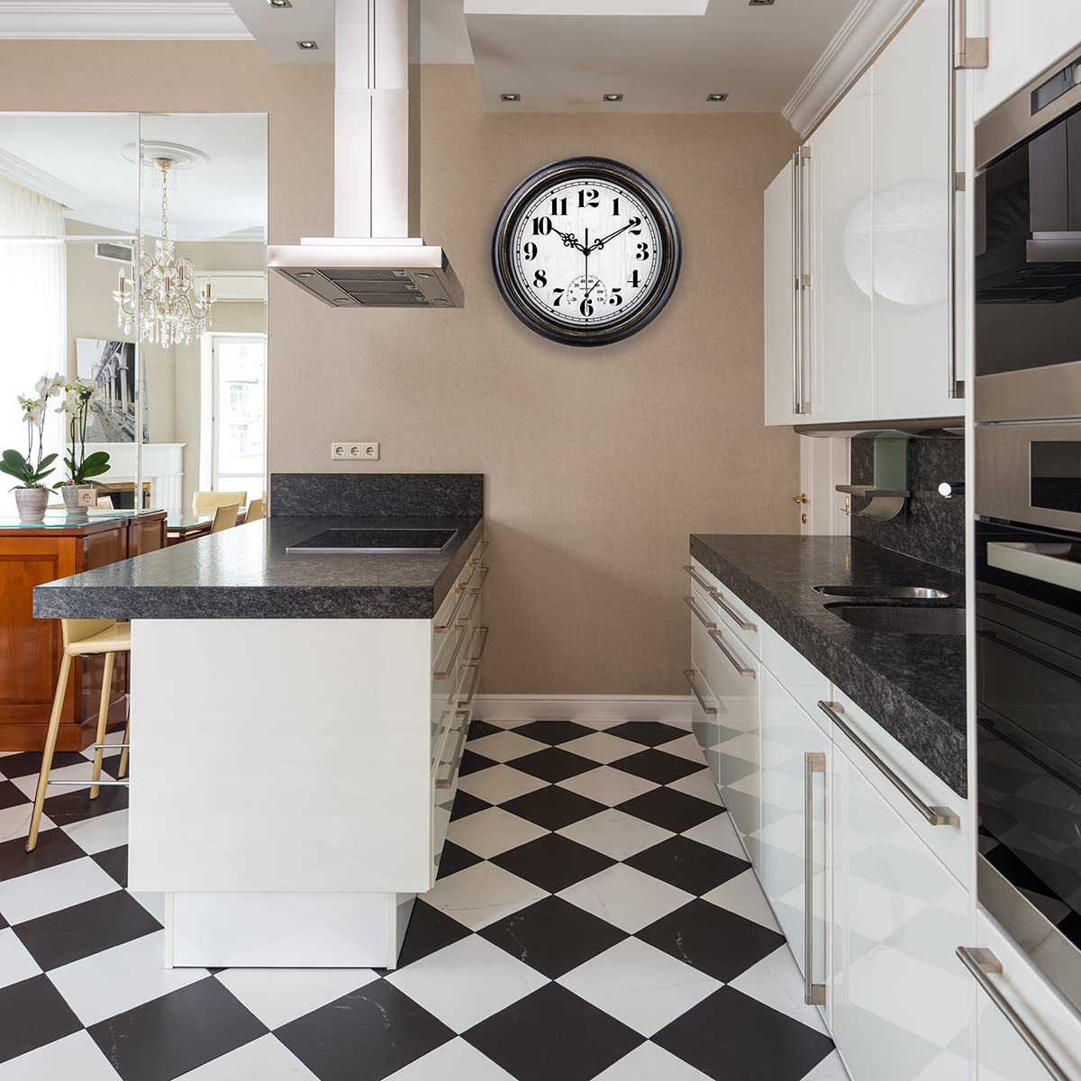 zyzamay bathroom waterproof wall clock doubles as decor.
