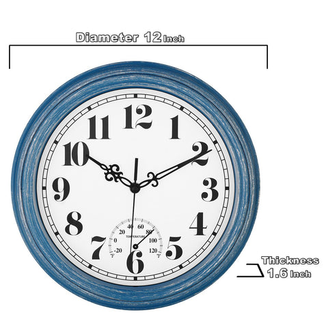 zyzamay battery-operated quartz clock for deck or bathroom ambiance
