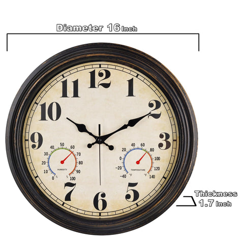 zyzamay vintage style clock blends with garden or porch decor