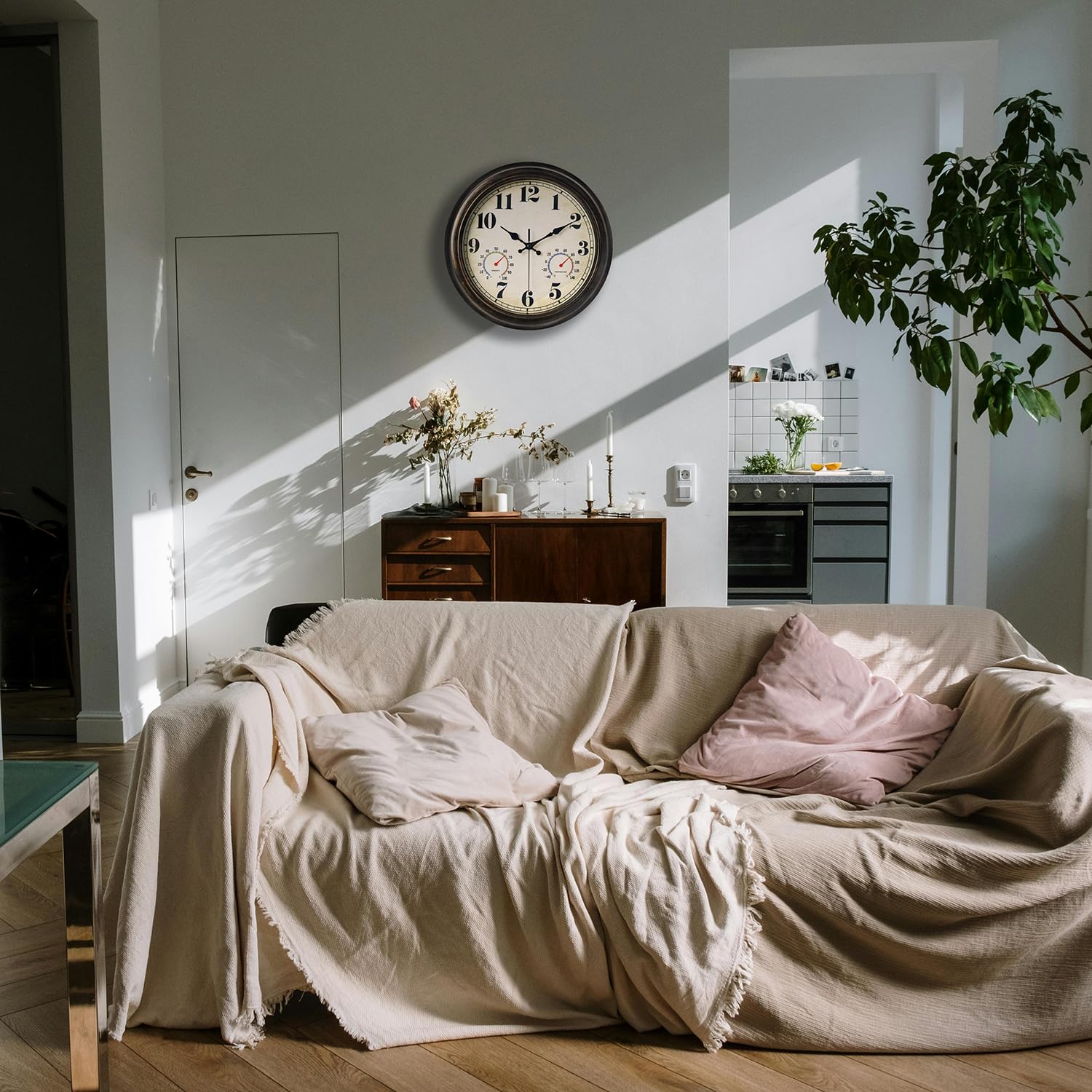 zyzamay outdoor clock blackgold frame adds elegant decor