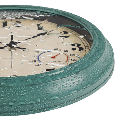 zyzamay outdoor clock with hygrometer for humidity-aware plant care.