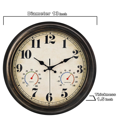 zyzamay outdoor clock ideal for porch, garden, and poolside settings