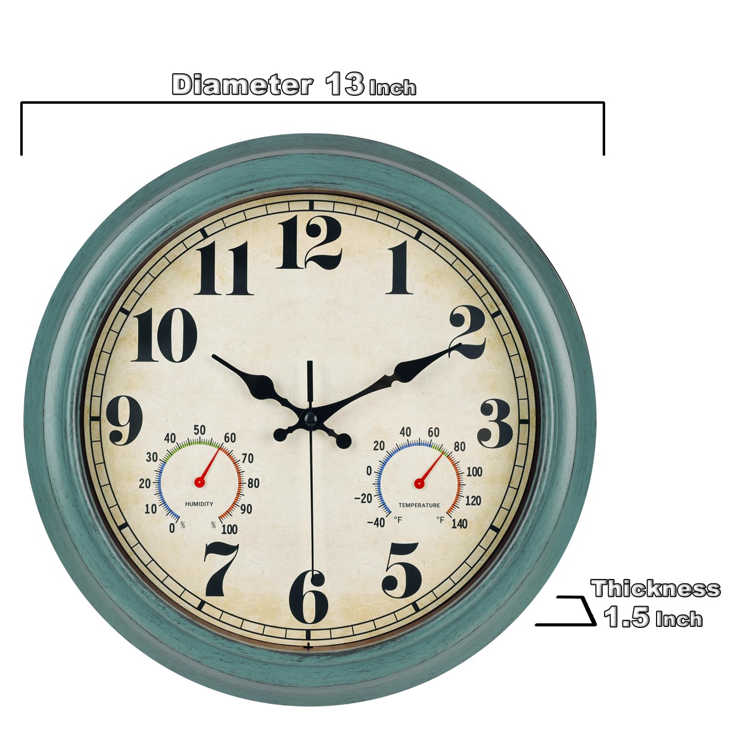 zyzamay clock blends utility and decor for garden, patio, or entryway.