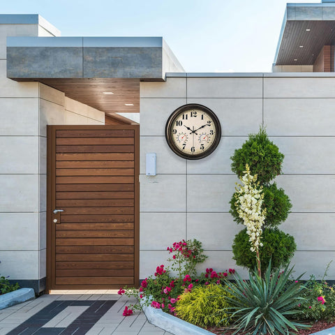 zyzamay outdoor clock silent movement keeps rooms peaceful