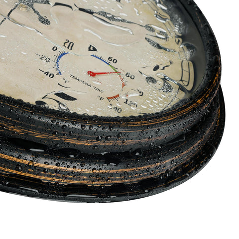 zyzamay waterproof clock mounted on an outdoor porch or pool area