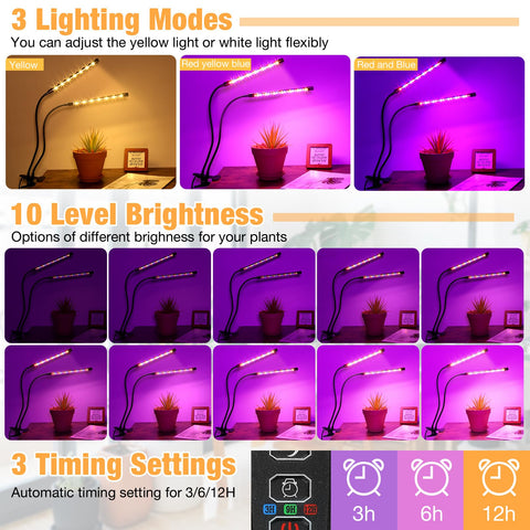 zyzykeji grow light clip clamp enables flexible placement on shelves and desks