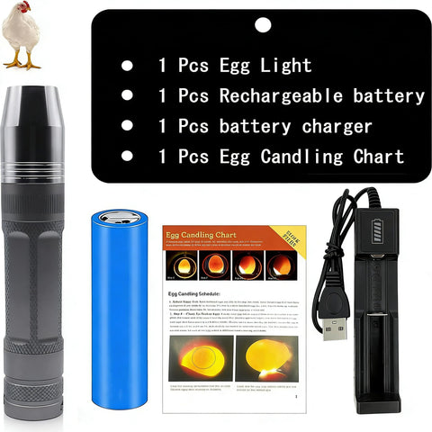 ZZBUY egg candler light with 1200mAh battery for long use on the go.