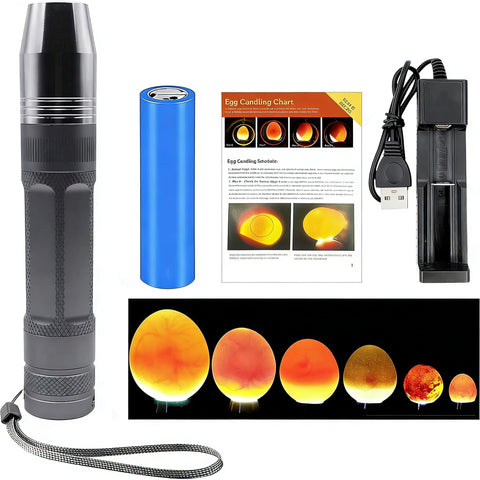ZZBUY egg candler light front view, compact design for easy candling.