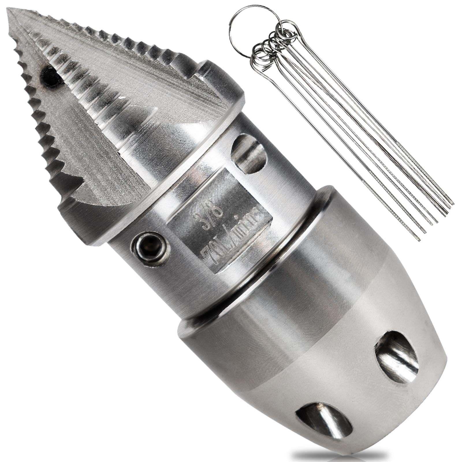 ZZHANFF sewer jetter nozzle front jets for aggressive grime disruption.