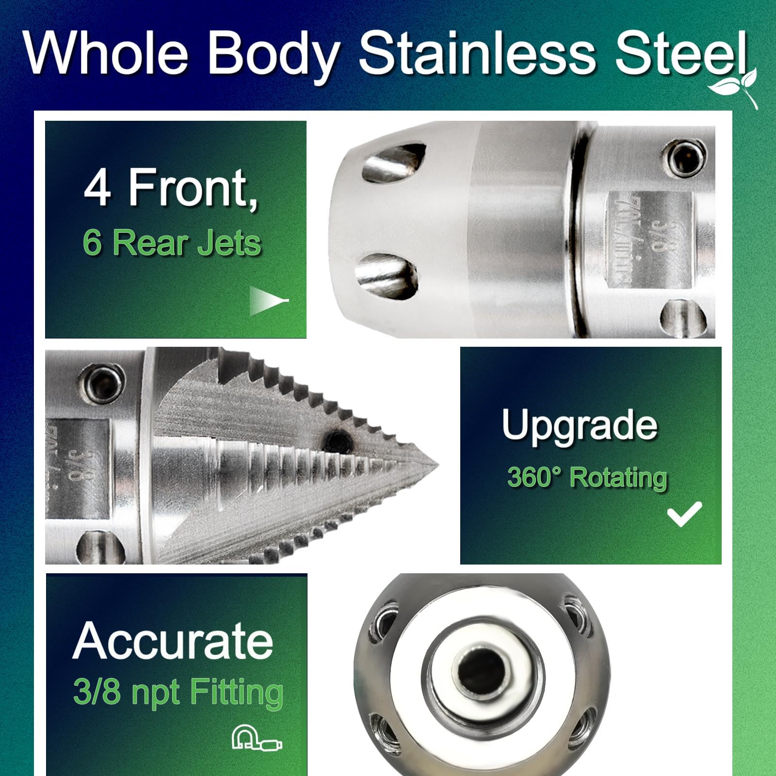 ZZHANFF stainless steel body delivers durable, long-lasting performance.