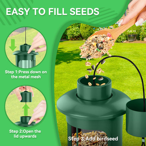 ZZOOEE Squirrel Proof Feeder bottom removable for simple cleaning