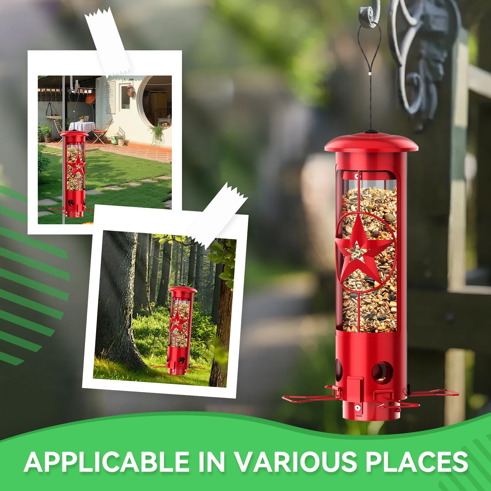 ZZOOEE Squirrel-Proof Feeder removable base simplifies cleaning.