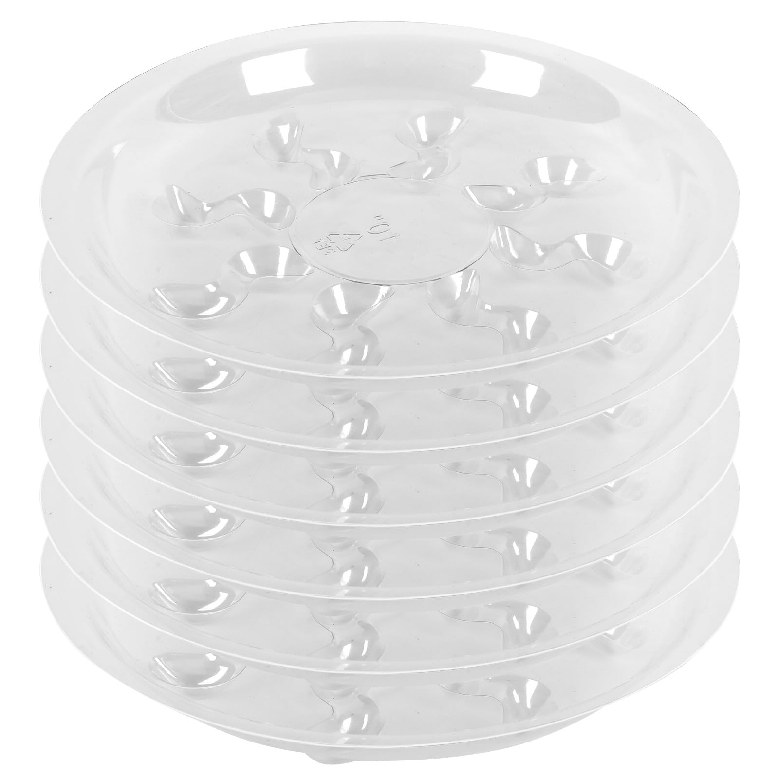 ZZPYXIA 6-pack clear plant saucer with 10-inch top diameter protects surfaces