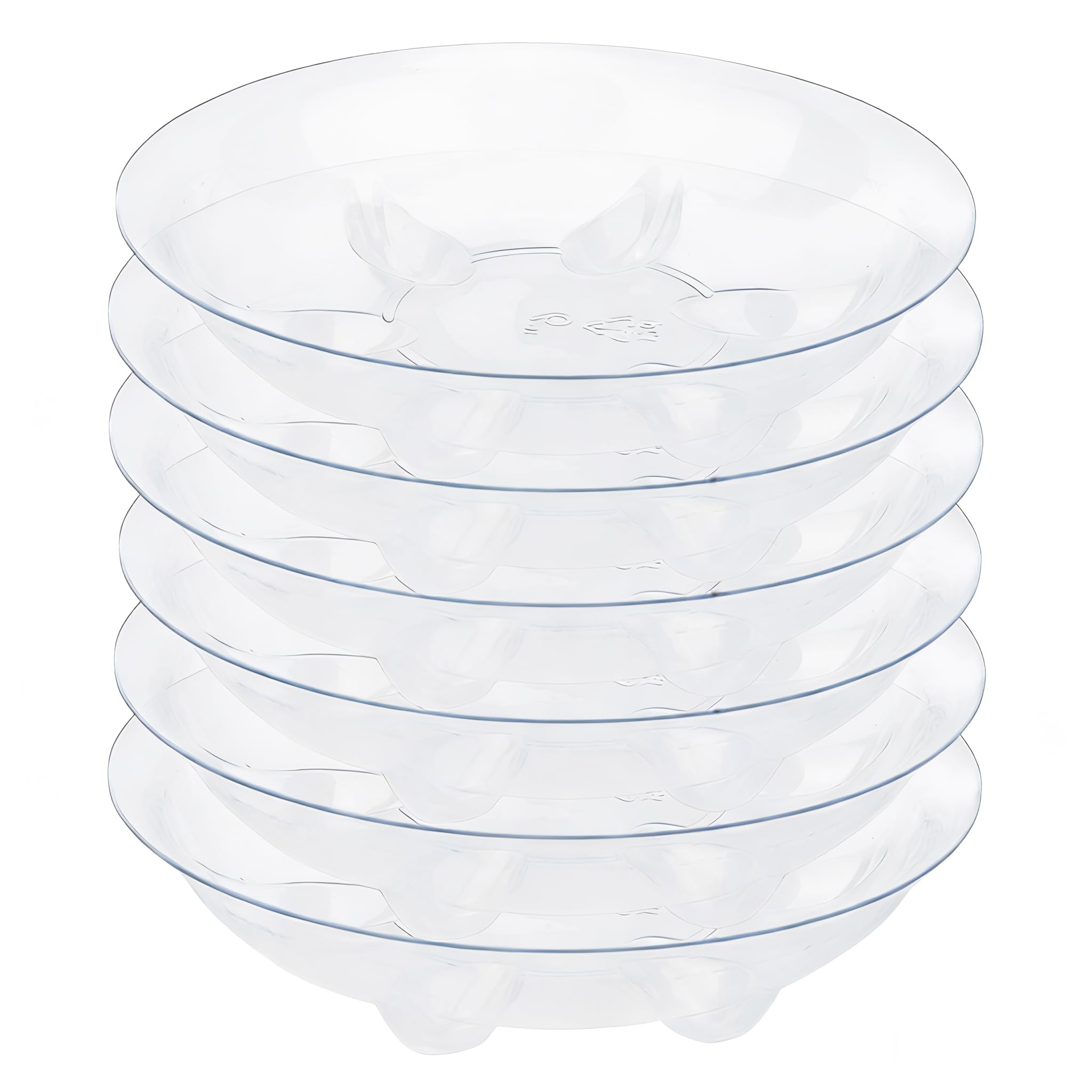 ZZPYXIA 6-inch clear plant saucer with reinforced edge protects surfaces.