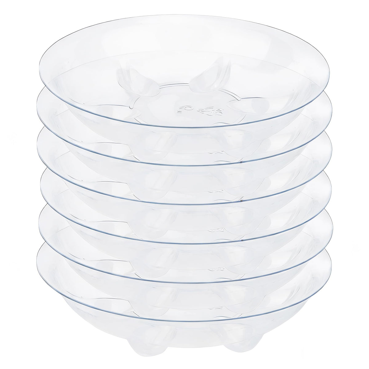 ZZPYXIA 6-inch clear plant saucer with reinforced edge protects surfaces.