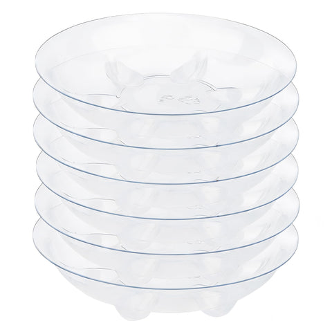 ZZPYXIA 6-inch clear plant saucer with reinforced edge protects surfaces.