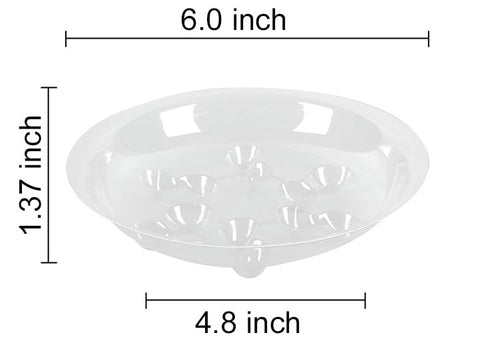 ZZPYXIA clear petal-bottom saucer catches drips while showcasing pots.