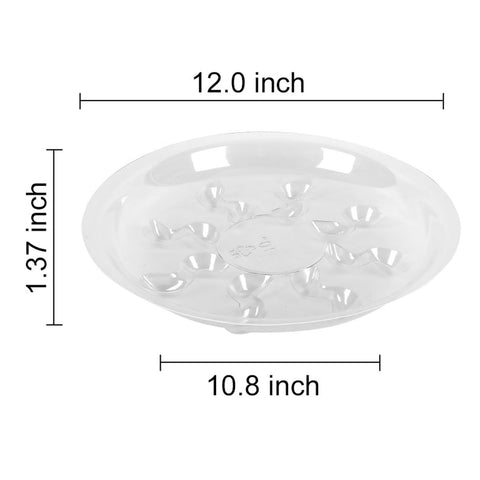 ZZPYXIA raised-foot drainage saucer keeps roots drier and minimizes spills.