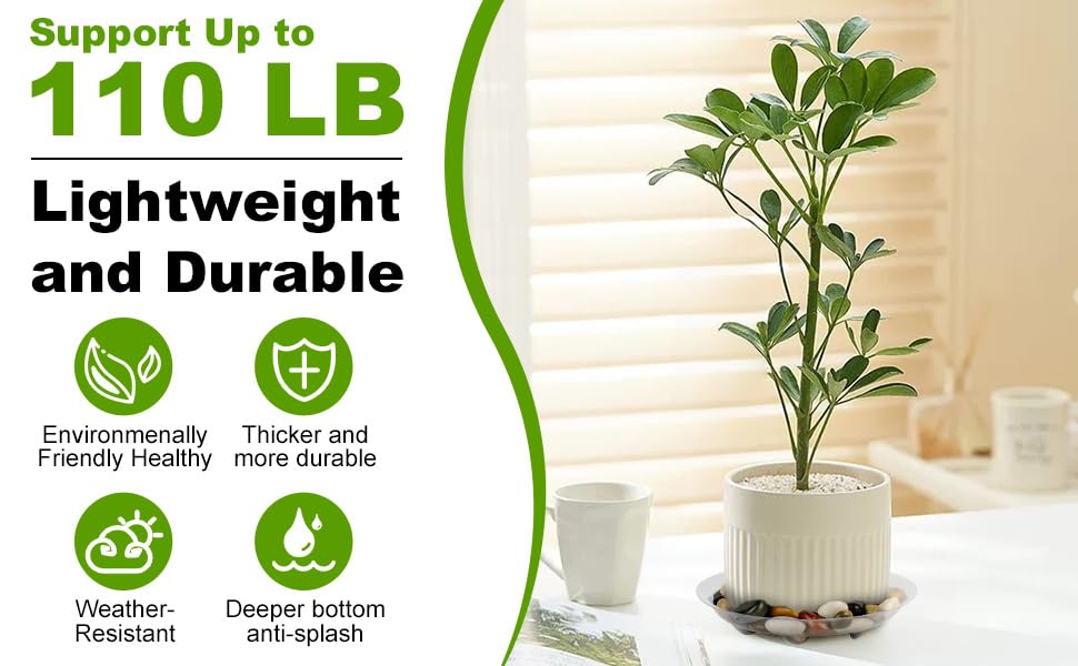ZZPYXIA clear tray protects floors while catching drips and spills.