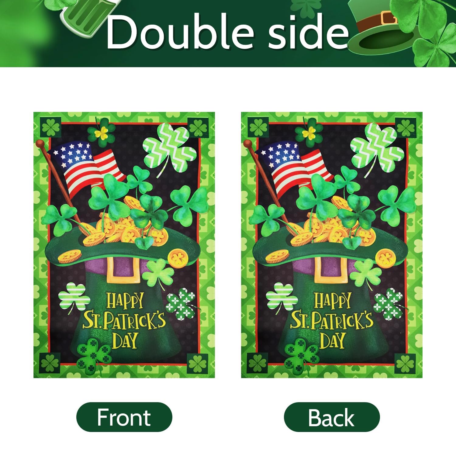 ZZWSFR weather-resistant polyester garden flag ready for year-round seasonal decor